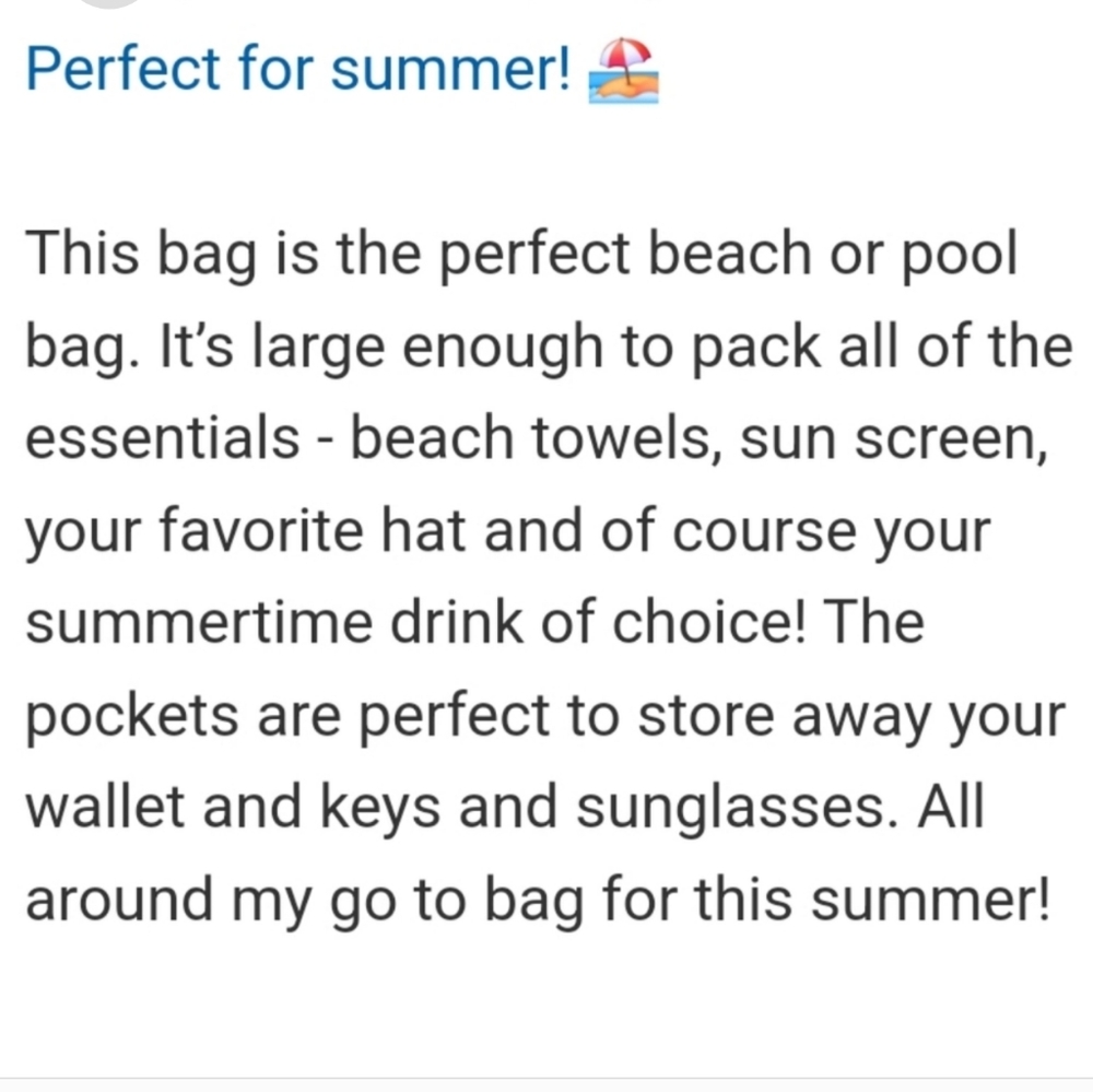 Beachcomber beach tote bag nwt - Picture 4 of 6